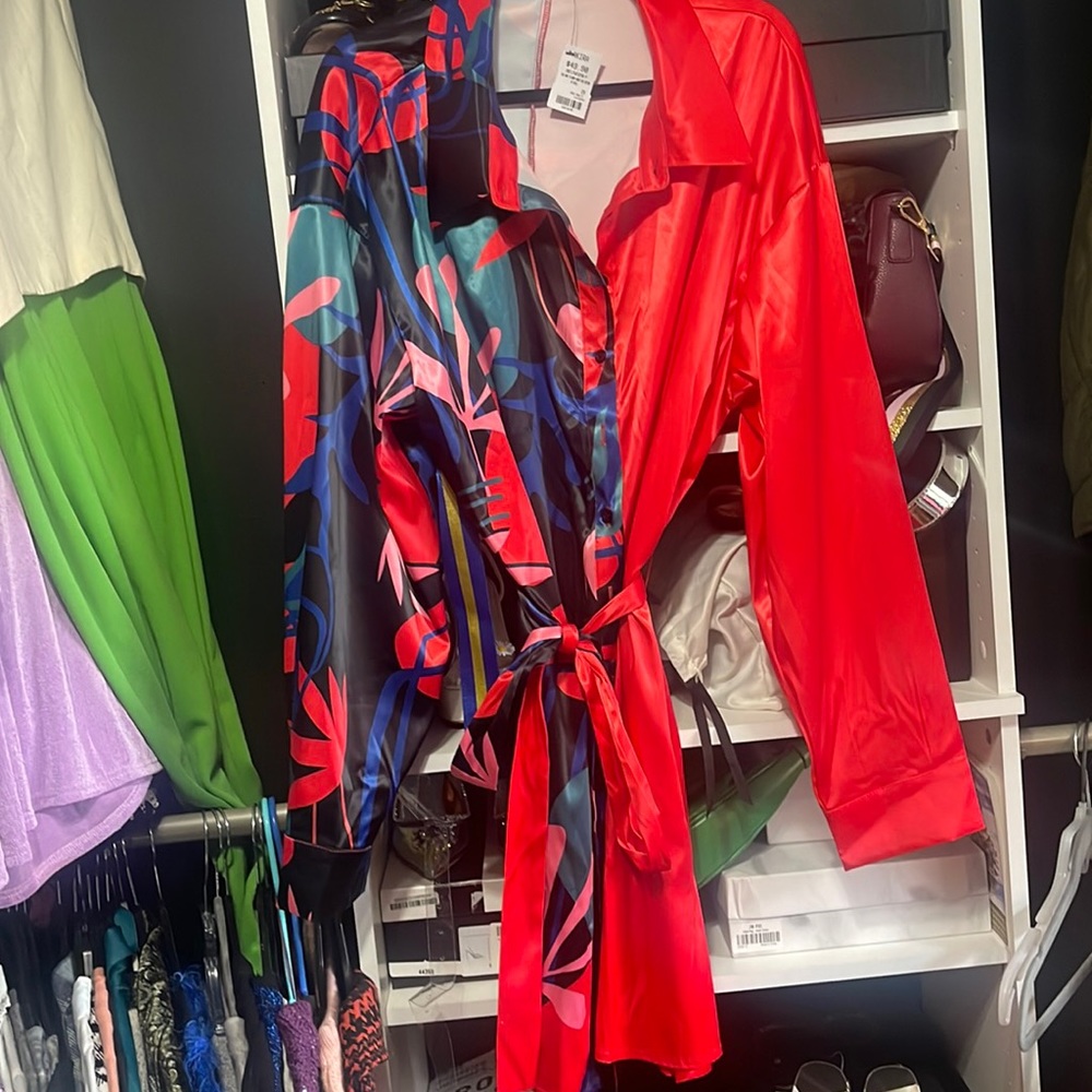 NWT Akira Button-up dress w/tie